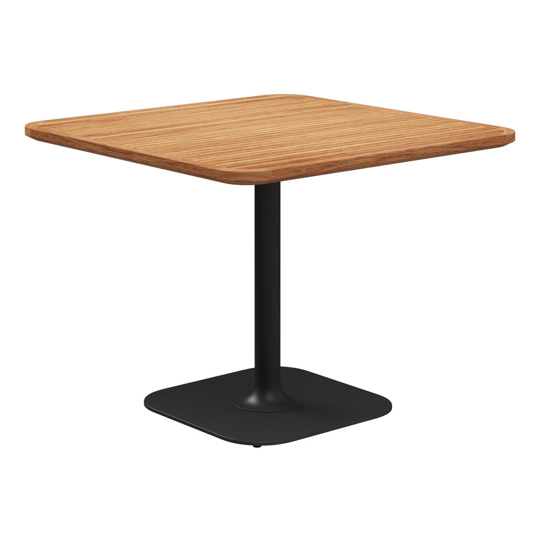 Gloster Grid 36" Aluminum Square Pedestal Dining Table