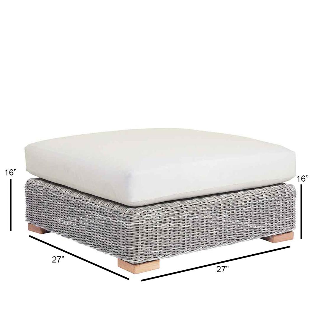 Kingsley Bate Tortola Ottoman - Dimensions Kingsley Bate Tortola Ottoman - Dimensions