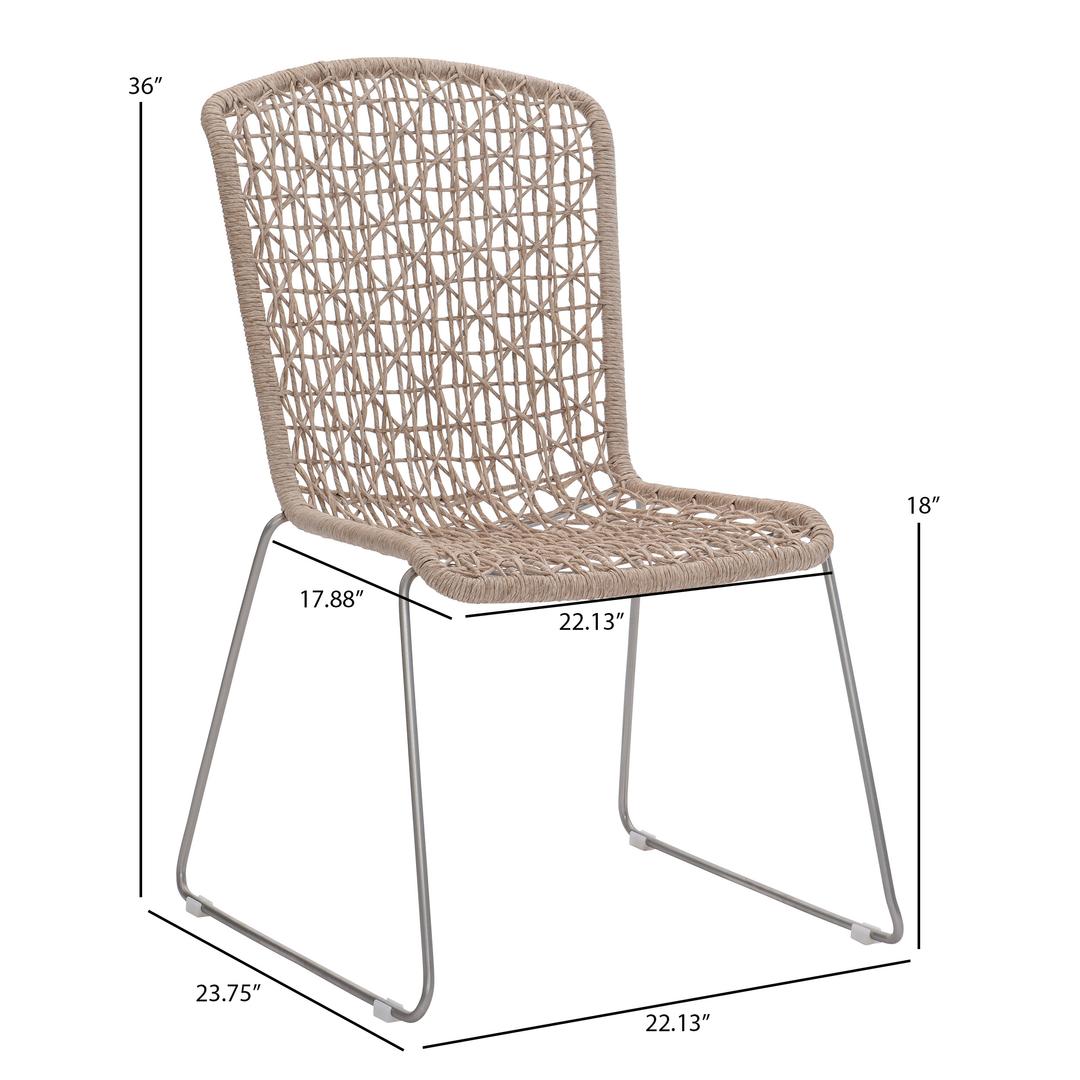 Bernhardt Exteriors Carmel Wicker Dining Side Chair - Dimension Bernhardt Exteriors Carmel Wicker Dining Side Chair - Dimension