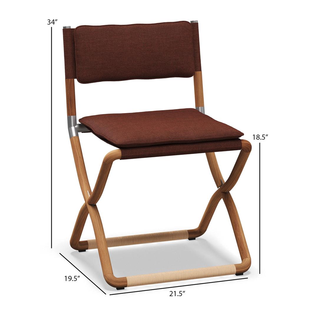 Gloster Navigator Teak Folding Dining Side Chair - Dims Gloster Navigator Teak Folding Dining Side Chair - Dims