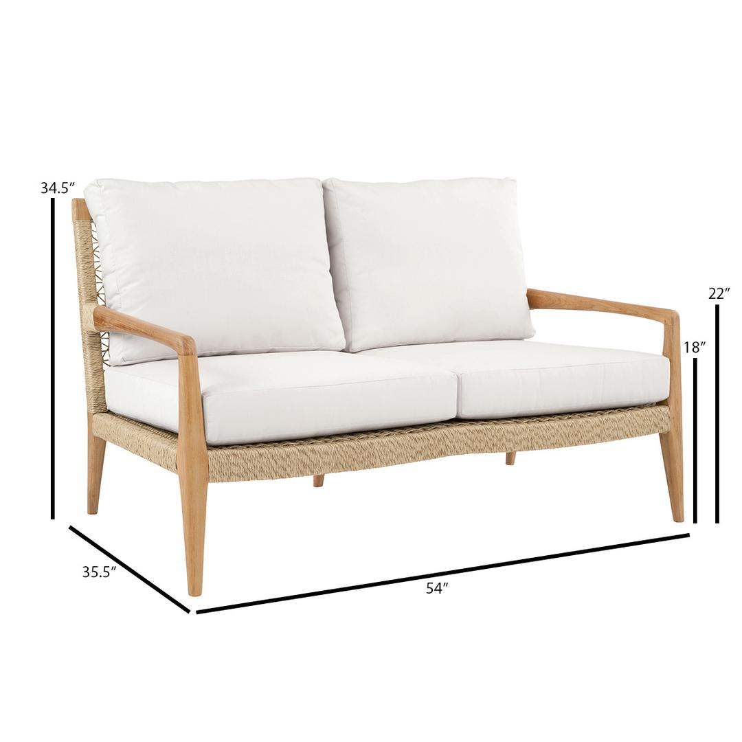 Kingsley Bate Barcelona Woven Deep Seating Settee - dims Kingsley Bate Barcelona Woven Deep Seating Settee - dims