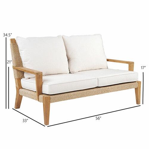 Kingsley Bate Hadley Deep Seating Settee - Dimension Kingsley Bate Hadley Deep Seating Settee - Dimension