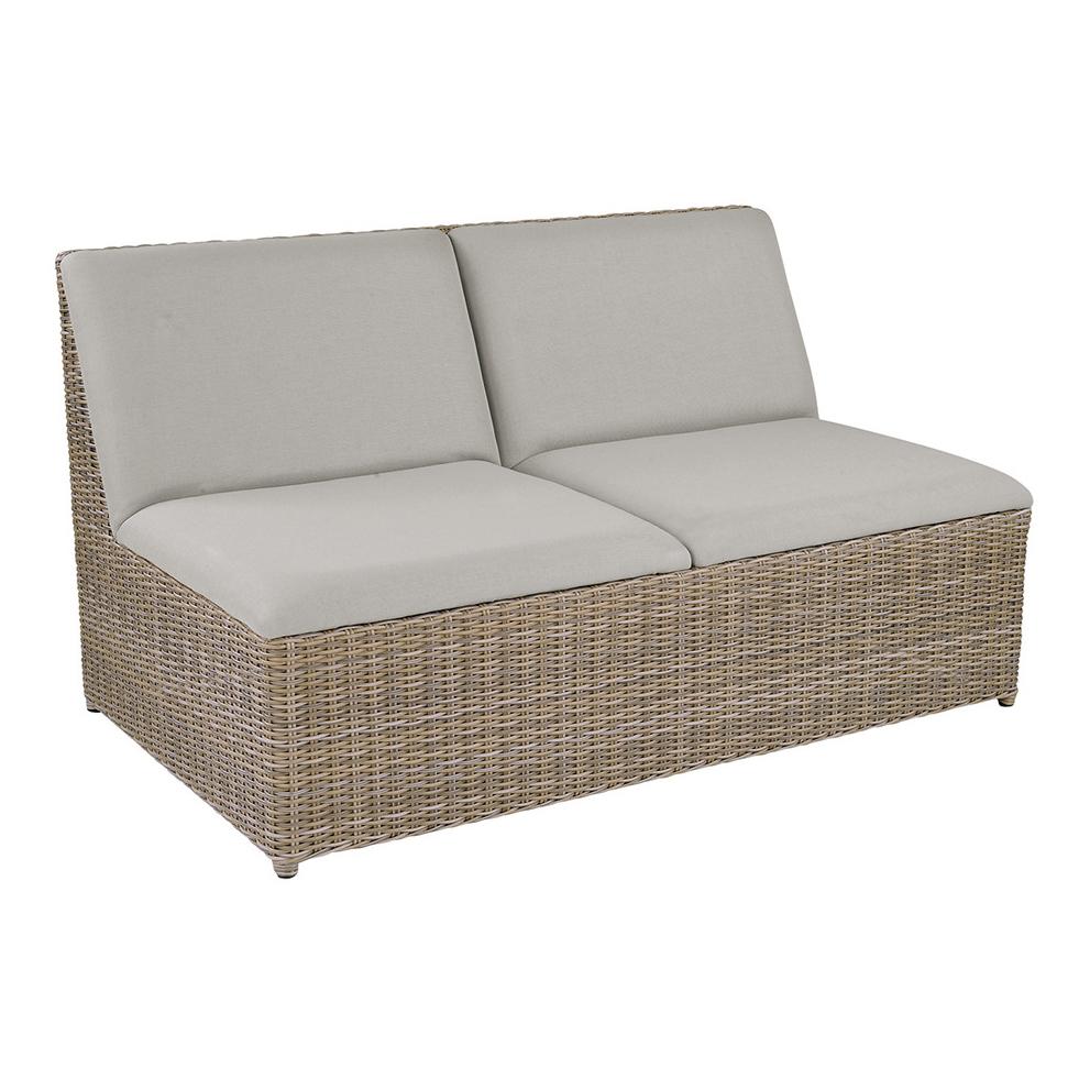 Kingsley Bate Milano Upholstered Armless Settee Outdoor Sectional Unit