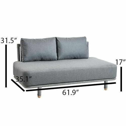 Cane-line Moments 2-Seater Sofa Module - Dims Cane-line Moments 2-Seater Sofa Module - Dims