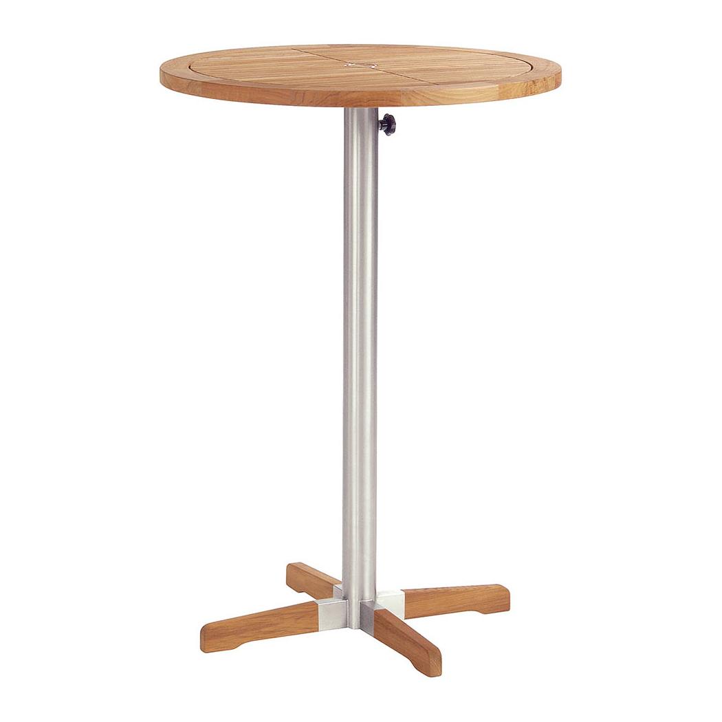 Barlow Tyrie Equinox 26" Stainless Steel Round Bar Table