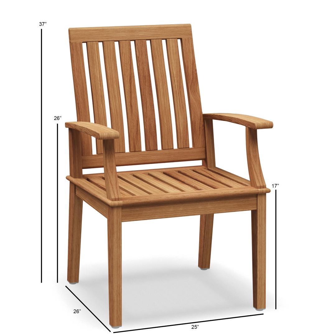 Gloster Ventura Teak Dining Armchair - Dims Gloster Ventura Teak Dining Armchair - Dims