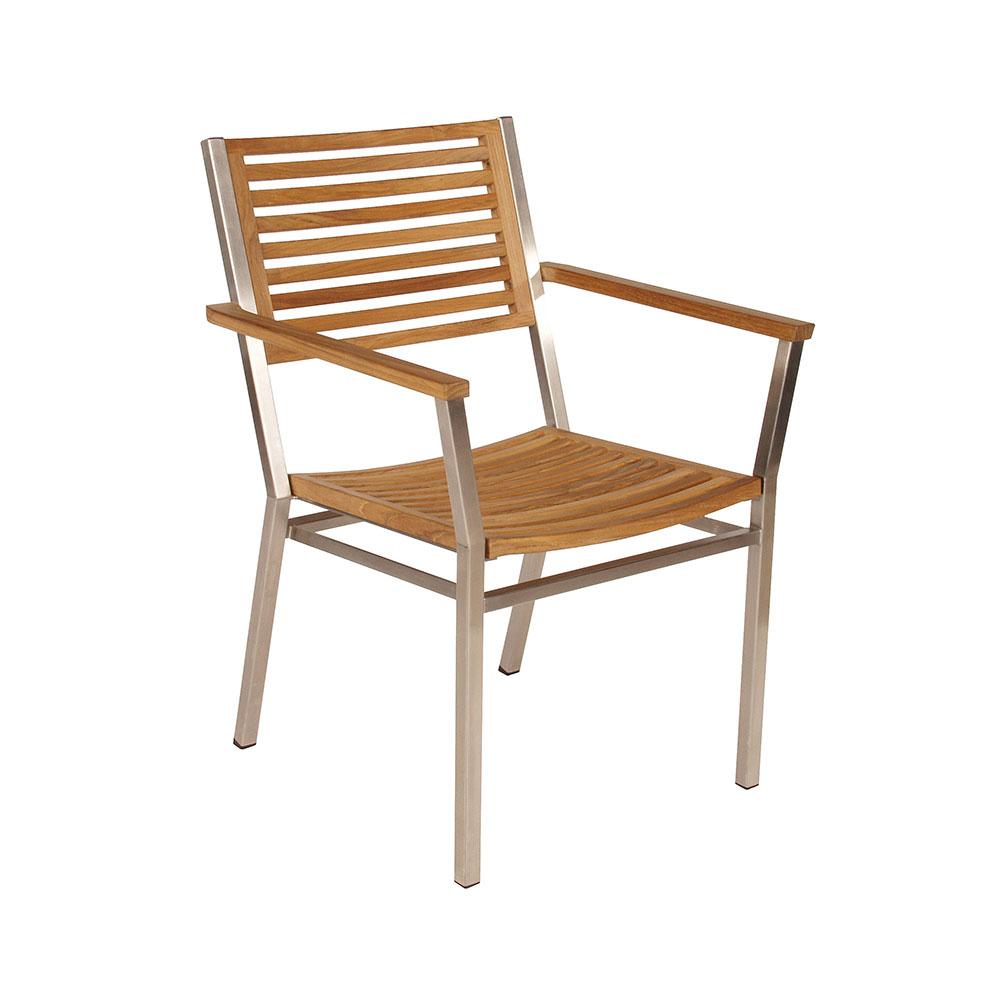 Barlow Tyrie Equinox Stacking Teak Dining Armchair