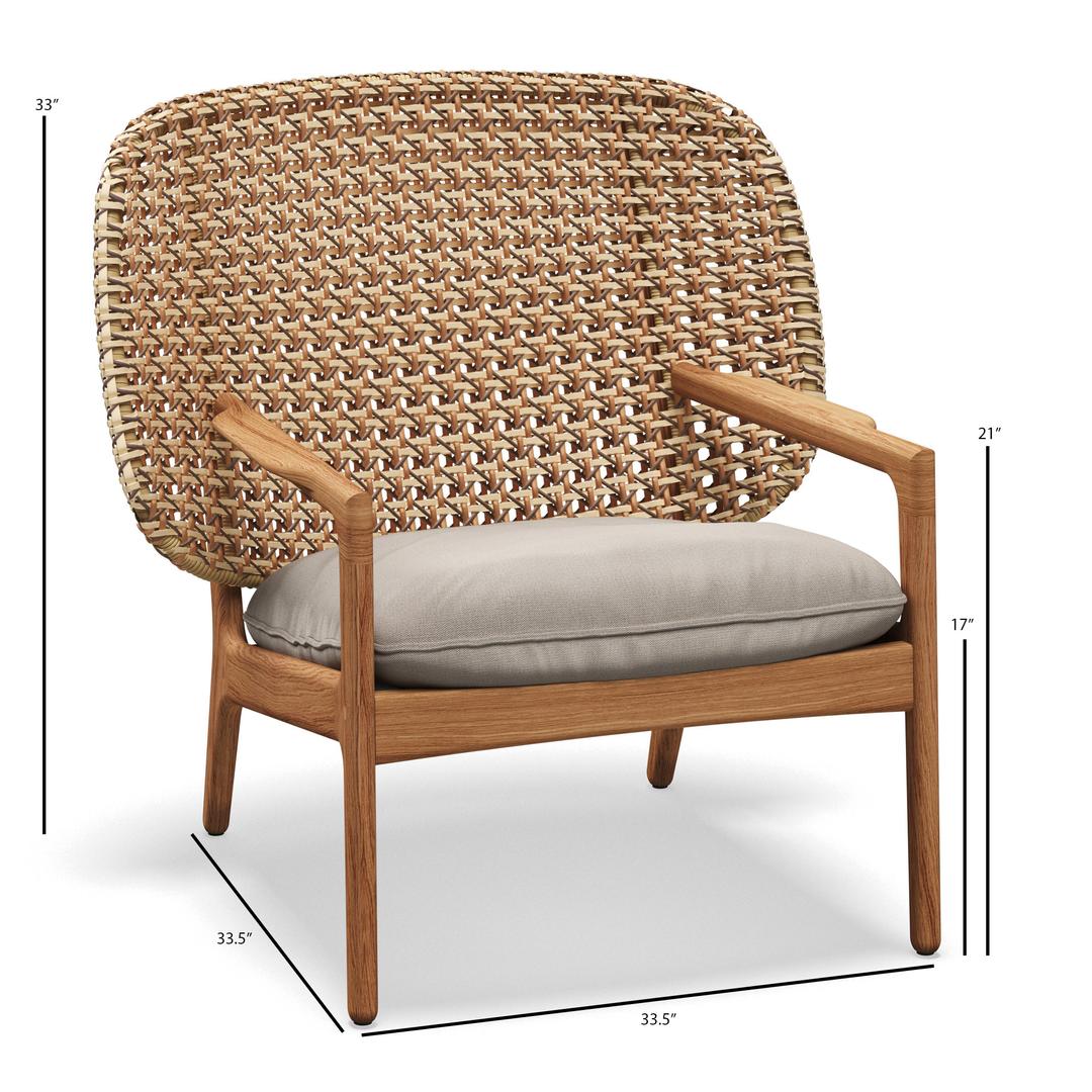 Gloster Kay Teak Low Back Lounge Chair - Dims Gloster Kay Teak Low Back Lounge Chair - Dims