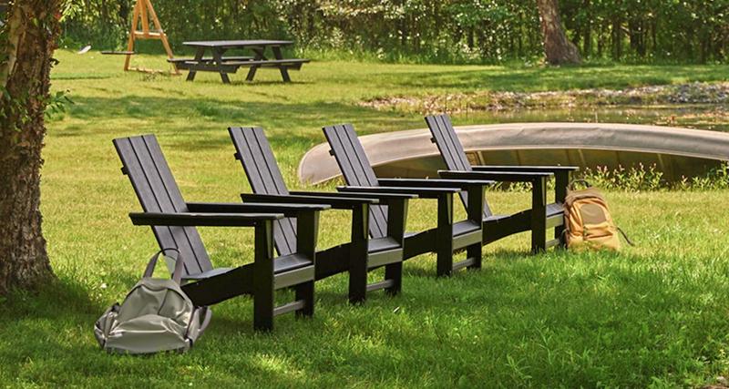 Outdoor Adirondacks for Campus Lounging